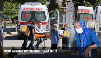 Acemi kasaplar hastanelerde tedavi edildi