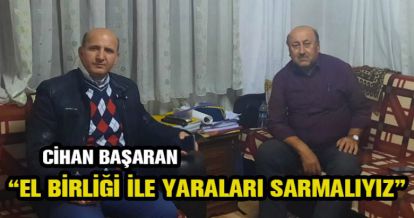 CİHAN BAŞARAN YANGIN YERİNİ ZİYARET ETTİ