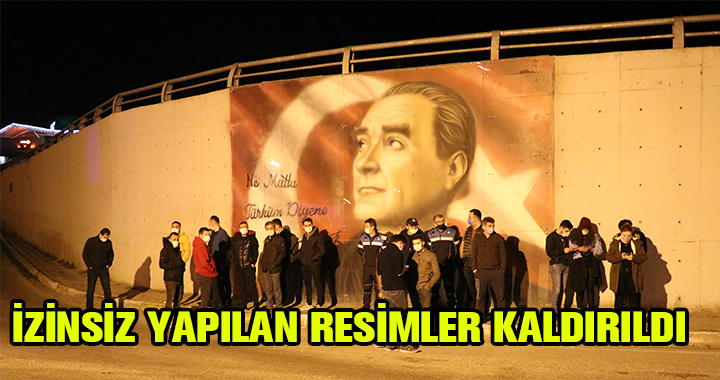 DEVLET BÜYÜKLERİNİN RESİMLERİ SİLİNDİ