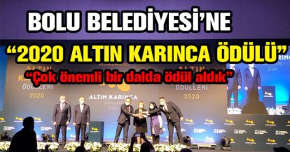 İSTANBUL'DAN BOLU'YA ÖDÜL