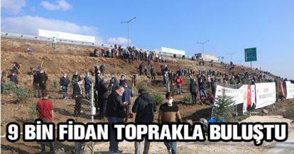 9 BİN FİDAN TOPRAKLA BULUŞTU