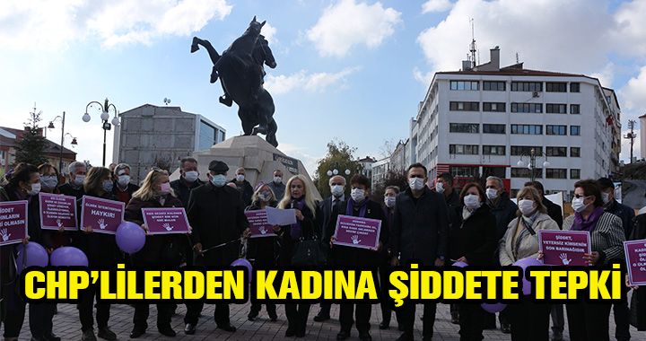 CHP'LİLERDEN KADINA ŞİDDETE TEPKİ