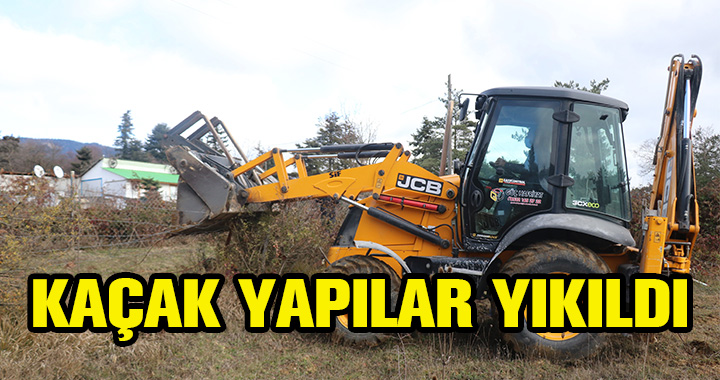 KAÇAK BAHÇE VE ÇİTLER YIKILDI