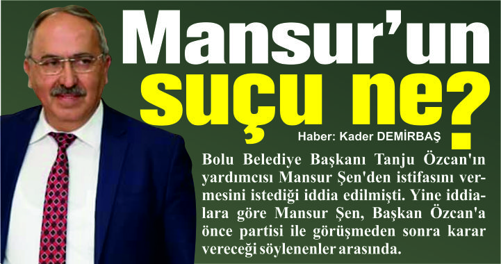 MANSUR'UN SUÇU NE?