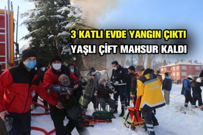 3 KATLI EVDE YANGIN