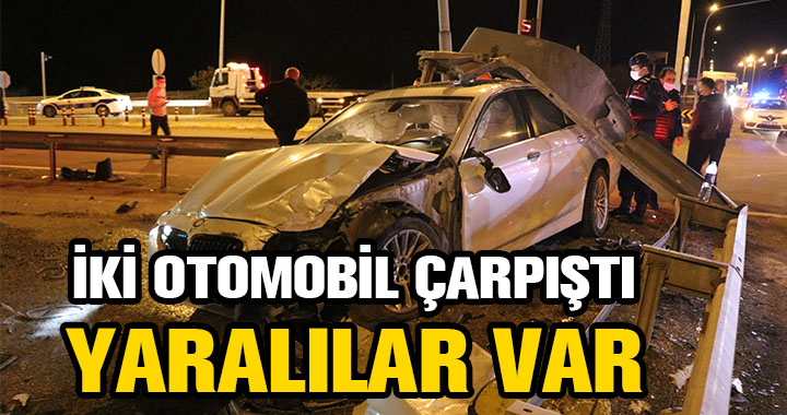 İKİ OTOMOBİL ÇARPIŞTI