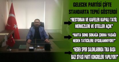 GELECEK PARTİSİ ÇİFTE STANDARTA TEPKİ GÖSTERDİ