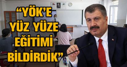 KOCA'DAN YÜZ YÜZE EĞİTİM AÇIKLAMASI