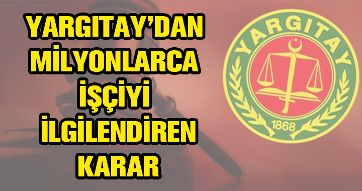 YARGITAY'DAN EMSAL KARAR