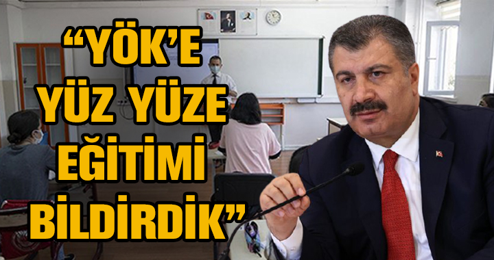 KOCA'DAN YÜZ YÜZE EĞİTİM AÇIKLAMASI