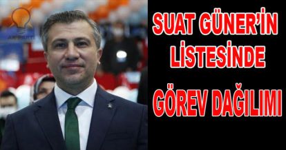 SUAT GÜNER'İN LİSTESİNDE GÖREVLER BELLİ OLDU
