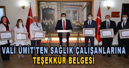 SAĞLIK ÇALIŞANLARINA BAŞARI BELGESİ VERİLDİ