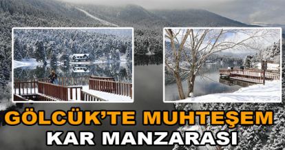 GÖLCÜK'TE KAR MANZARASI