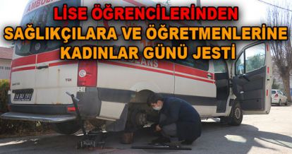 ÖĞRENCİLERİN ÖĞRETMEN VE SAĞLIKÇILARA ÜCRETSİZ ARAÇ BAKIMI