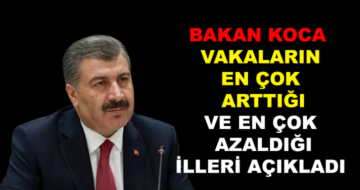 BAKAN KOCA O İLLERİ AÇIKLADI