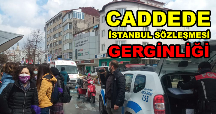 POLİSLE EYLEMCİLER ARASINDA GERGİNLİK
