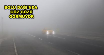 BOLU DAĞI'NDA YOĞUN SİS