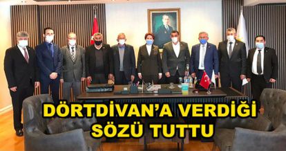 İYİ PARTİ'DEN DÖRTDİVAN 5000 METRE İÇME SUYU BORUSU