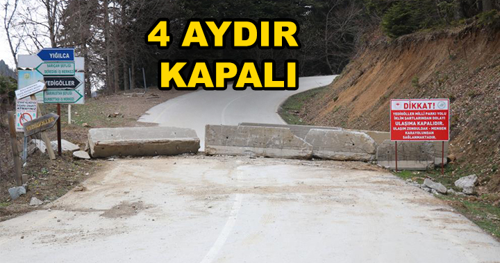 YEDİGÖLLER YOLU AYLARDIR KAPALI