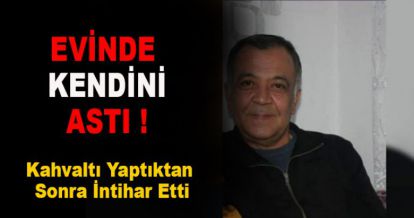 Bayram günü kendini astı.