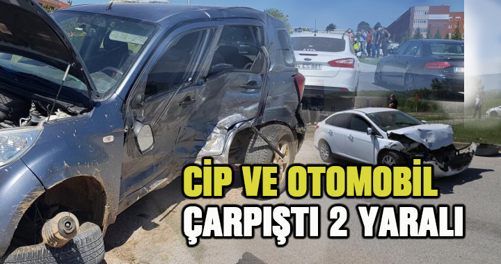 Bolu’da cip ve otomobil çarpıştı: 2 yaralı