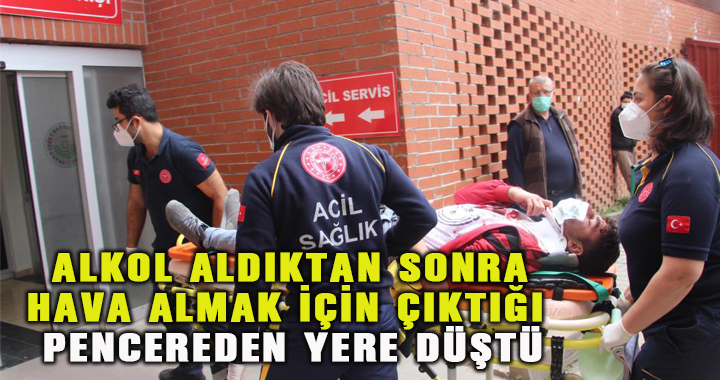 Hava almak için çıktığı pencereden yere düşen genç olay yerinden kanlar içinde kaçtı