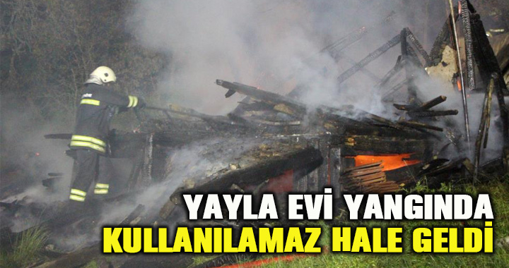 Ahşap evleri yanan anne ve kızı evsiz kaldı