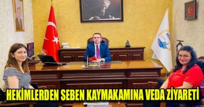 HEKİMLERDEN SEBEN KAYMAKAMINA VEDA ZİYARETİ