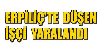 ERPİLİÇ'TE DÜŞEN İŞÇİ YARALANDI