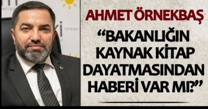 ÖRNEKBAŞ ÖĞRENCİLERE YAPILAN KİTAP DAYATMASINA TEPKİ GÖSTERDİ!