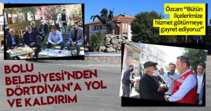 BOLU BELEDİYESİ'NDEN DÖRTDİVAN'A YOL VE KALDIRIM