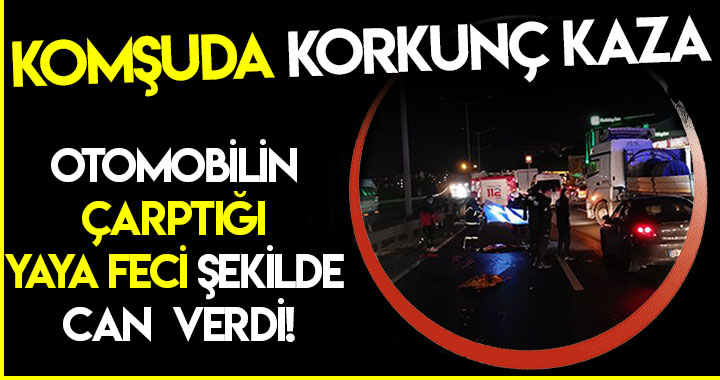 OTOMOBİLİN ÇARPTIĞI YAYA FECİ ŞEKİLDE CAN VERDİ