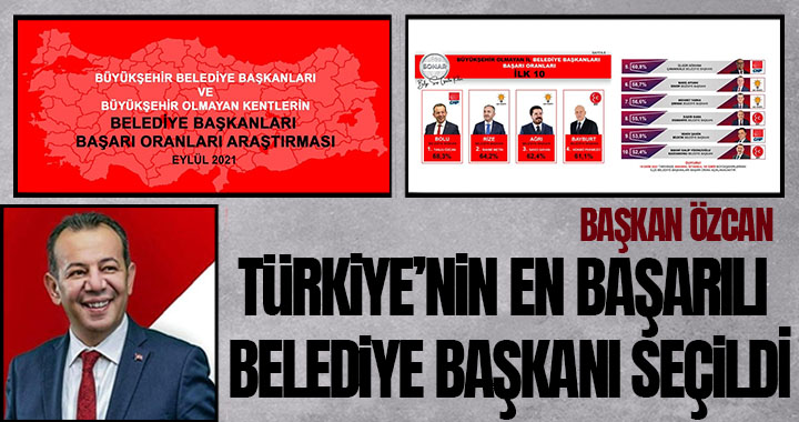 BAŞKAN ÖZCAN TÜRKİYE’NİN EN BAŞARILI İL BELEDİYE BAŞKANI SEÇİLDİ