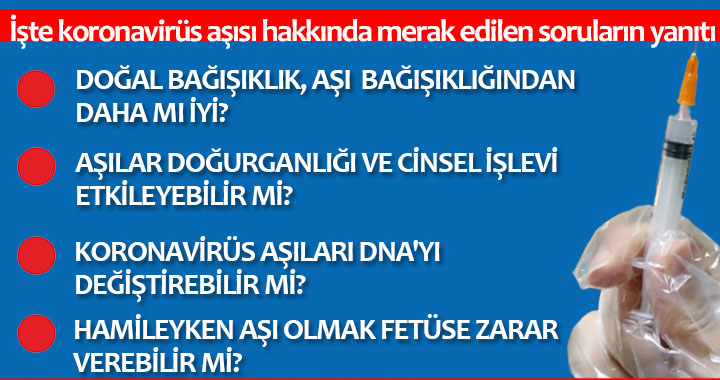 İŞTE KORONAVİRÜS AŞISI HAKKINDA MERAK EDİLEN SORULARIN YANITI