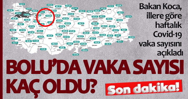 BOLU'DA VAKA SAYISI KAÇ OLDU?