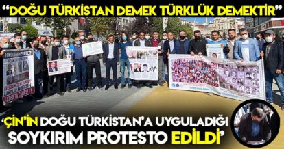 BOLU'DA ÇİN'İN DOĞU TÜRKİSTAN'A UYGULADIĞI SOYKIRIM PROTESTO EDİLDİ