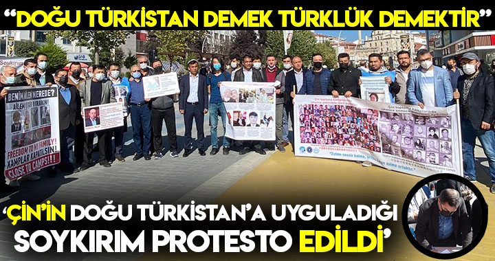 BOLU'DA ÇİN’İN DOĞU TÜRKİSTAN’A UYGULADIĞI SOYKIRIM PROTESTO EDİLDİ
