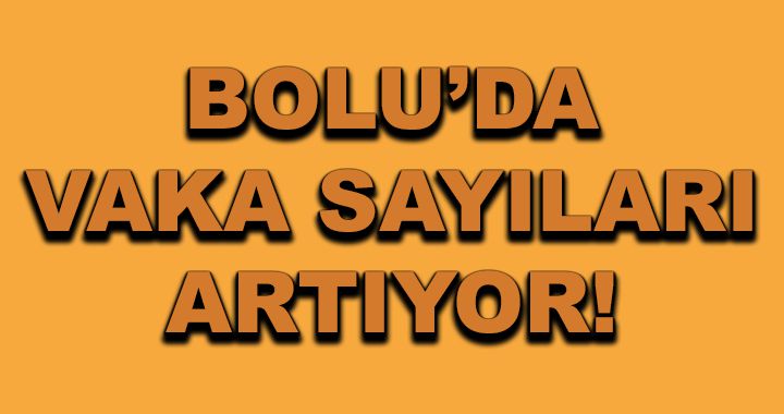 Bolu'da vaka sayıları artıyor!