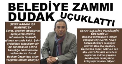 Belediye zammı dudak uçuklattı