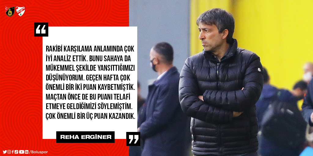 Erginer, “Kaybettiğimiz puanları telafi ettik”