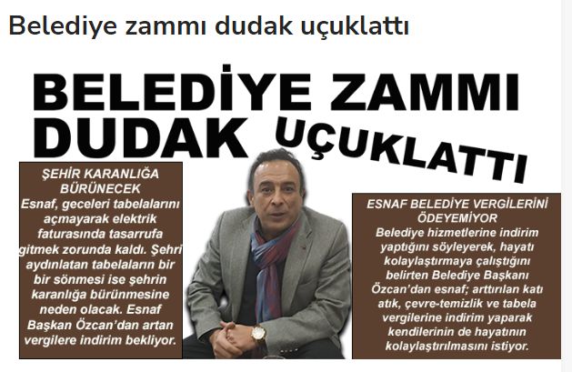 Özcan’dan esnafa indirim sözü
