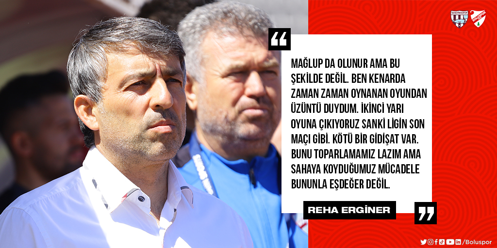 Erginer, “Oynanan oyundan üzüntü duydum”