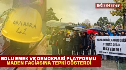 BOLU EMEK VE DEMOKRASİ PLATFORMU MADEN FACİASINA TEPKİ GÖSTERDİ