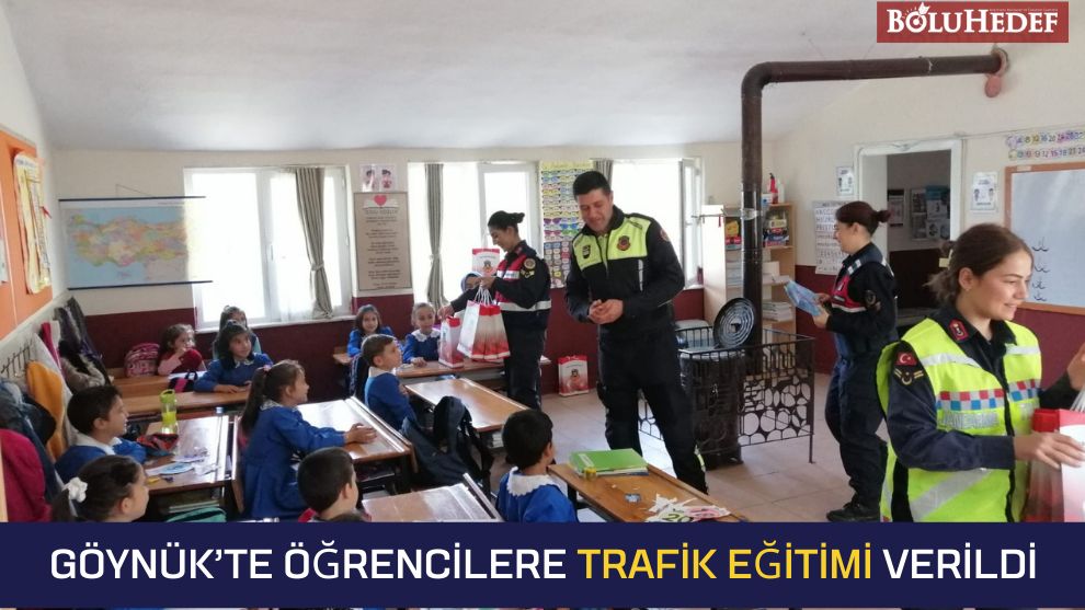 GÖYNÜK'TE ÖĞRENCİLERE TRAFİK EĞİTİMİ VERİLDİ