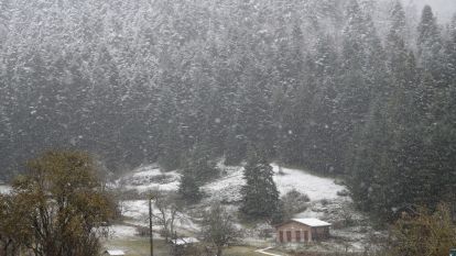 ABANT'A MEVSİMİN İLK KARI YAĞDI