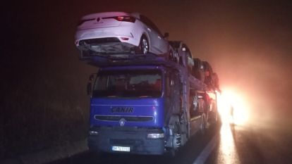 BOLU'DA TIR YANGINI 