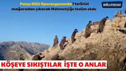 PENÇE KİLİT OPERASYONU'NDA TOPLAM 7 TERÖRİST MEHMETÇİĞE TESLİM OLDU
