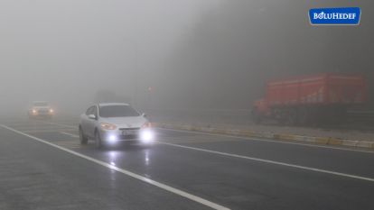 BOLU DAĞI'NDA SİS ETKİLİ OLUYOR 