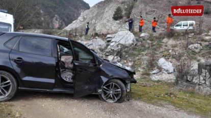 YOLDAN ÇIKAN OTOMOBİL DEVRİLDİ: 1 YARALI