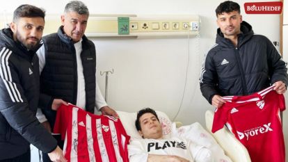 72 SAAT SONRA ENKAZDAN ÇIKARILAN ALPEREN'E, BOLUSPOR FORMASI HEDİYE ETTİLER